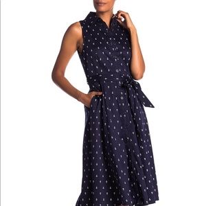 Sleeveless Anchor Print Dress